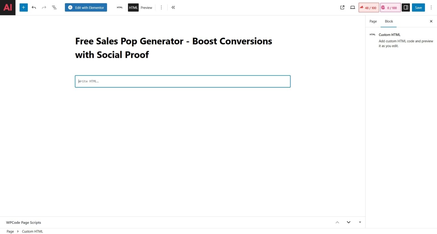 Aisyntric Sales Pop Generator Dashboard
