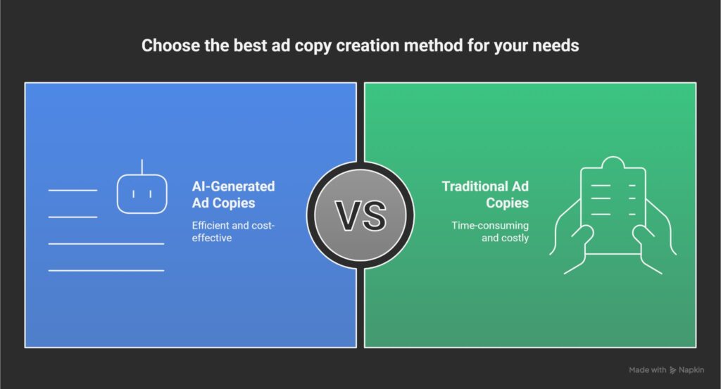 ai generated ad copies and traditional copies competition