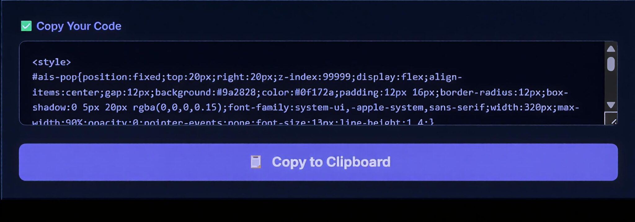 Aisyntric Sales Pop Generator Dashboard